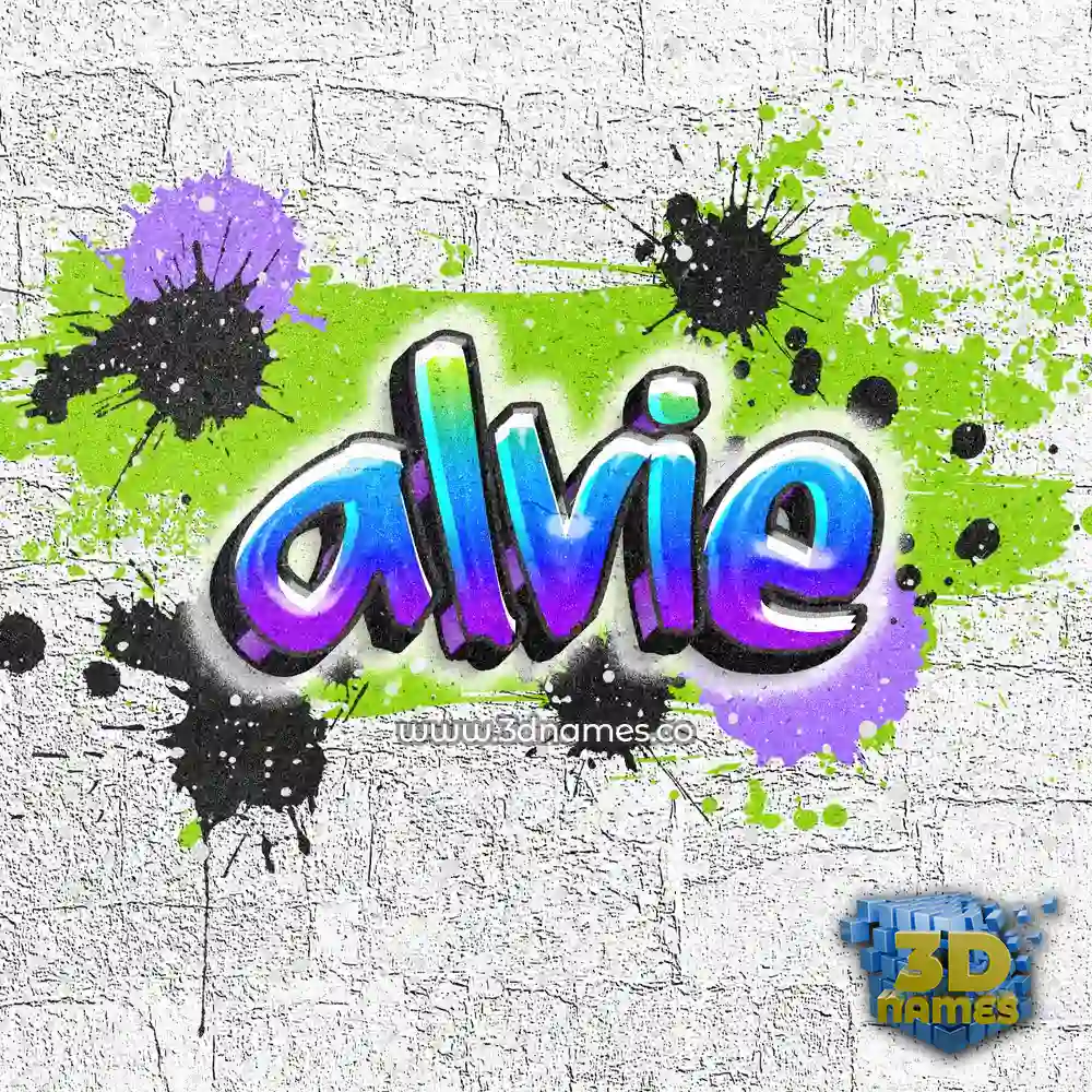 alvie in Graffiti Grunge style - 3D name wallpaper