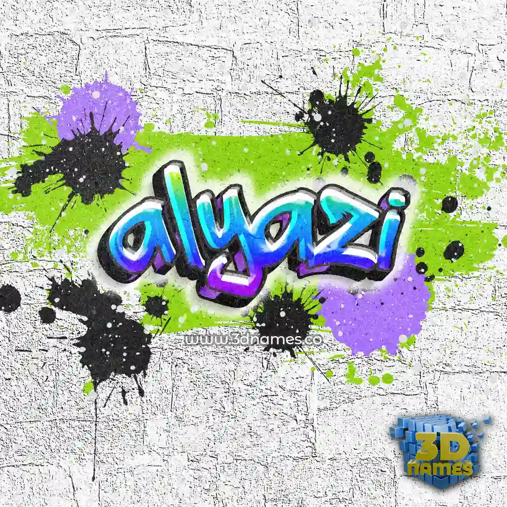 alyazi in Graffiti Grunge style - 3D name wallpaper