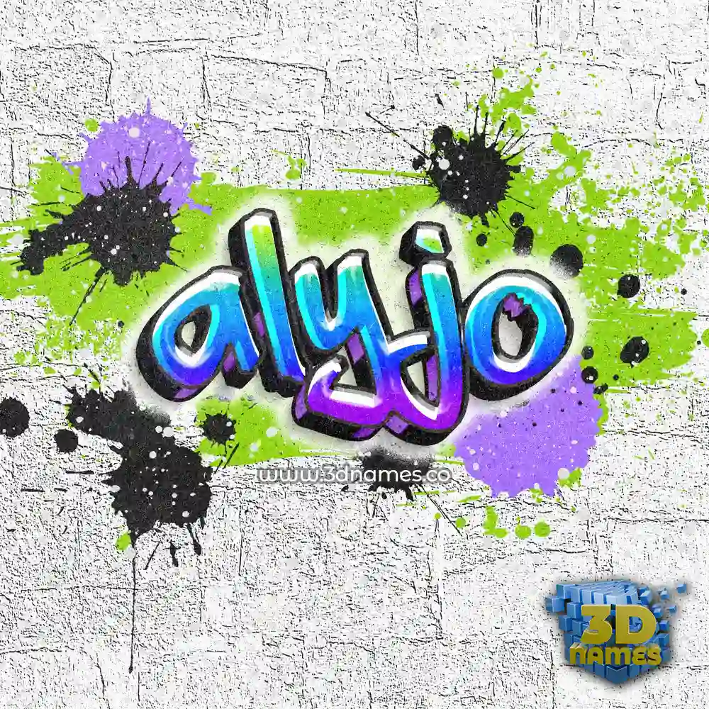 alyjo in Graffiti Grunge style - 3D name wallpaper