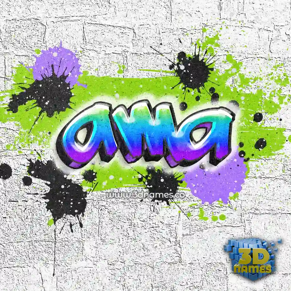 ama in Graffiti Grunge style - 3D name wallpaper
