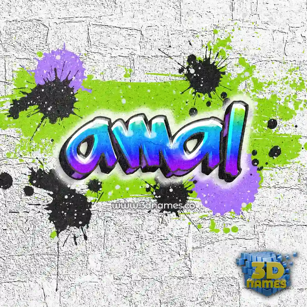 amal in Graffiti Grunge style - 3D name wallpaper