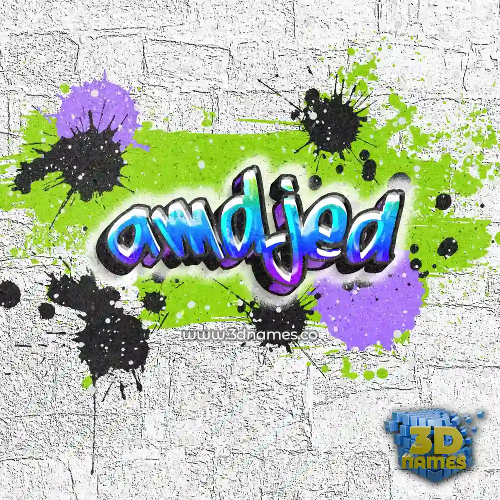 amdjed in Graffiti Grunge style - 3D name wallpaper