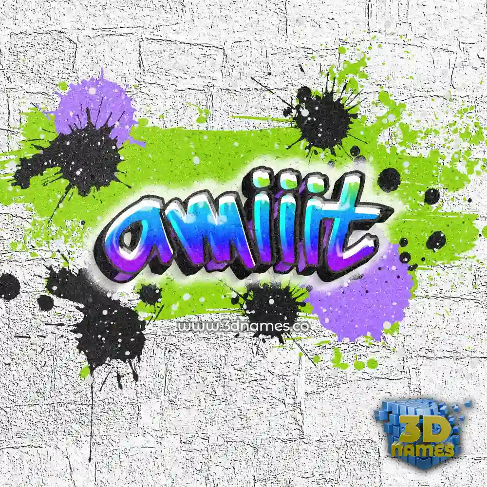 amiiit in Graffiti Grunge style - 3D name wallpaper