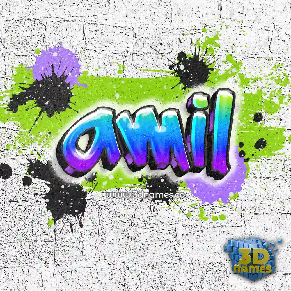 amil in Graffiti Grunge style - 3D name wallpaper