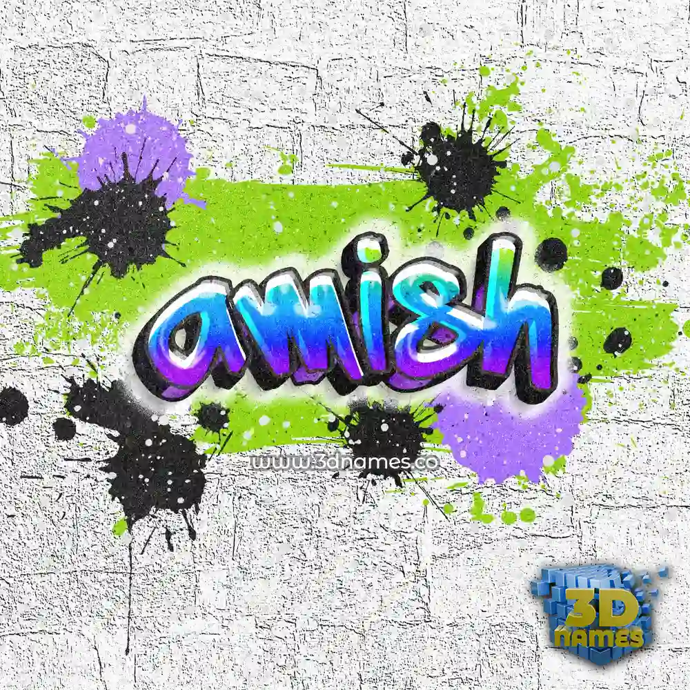 amish in Graffiti Grunge style - 3D name wallpaper