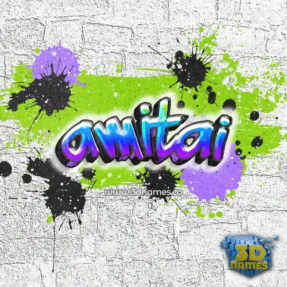 amitai in Graffiti Grunge style - 3D name wallpaper