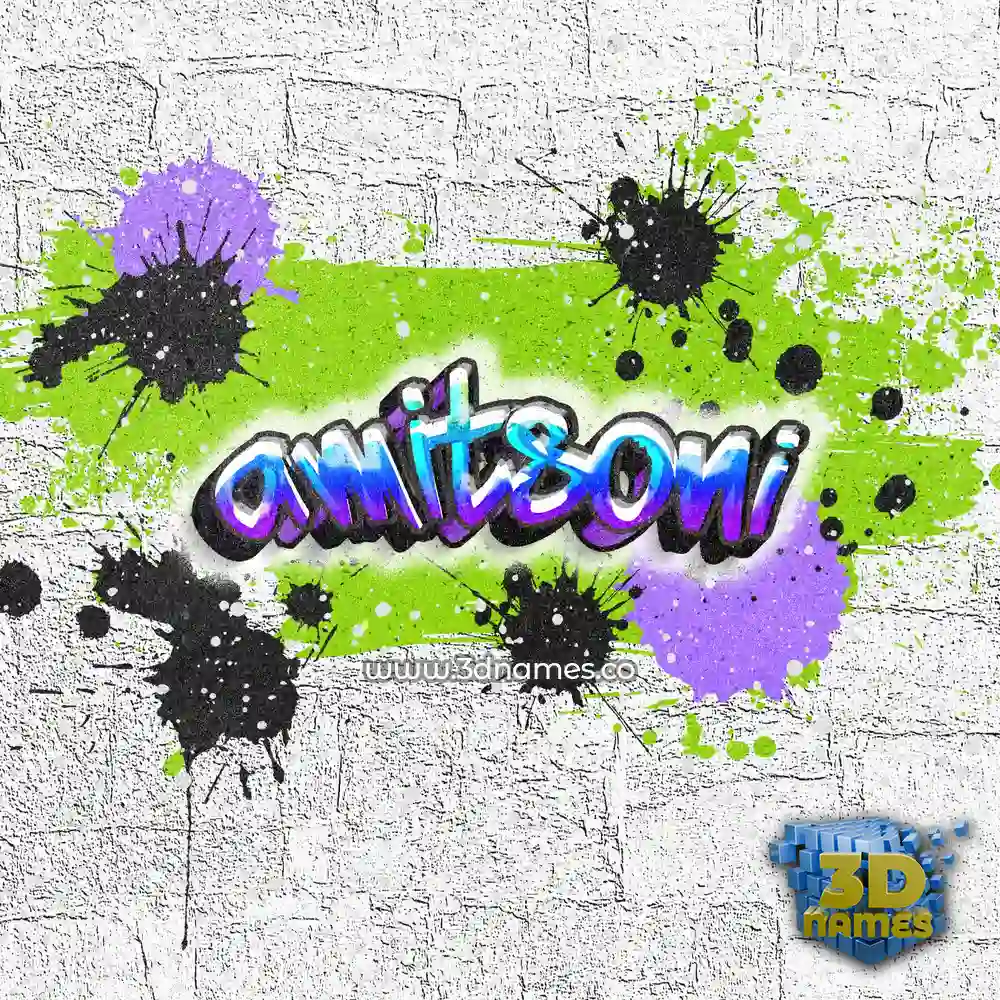 amitsoni in Graffiti Grunge style - 3D name wallpaper