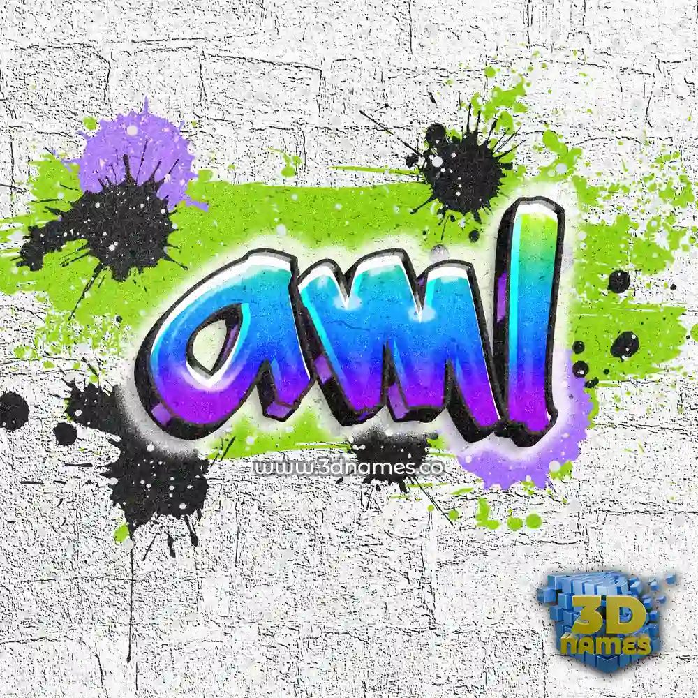 aml in Graffiti Grunge style - 3D name wallpaper