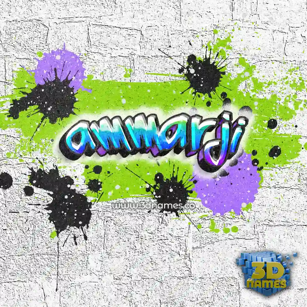 ammarji in Graffiti Grunge style - 3D name wallpaper