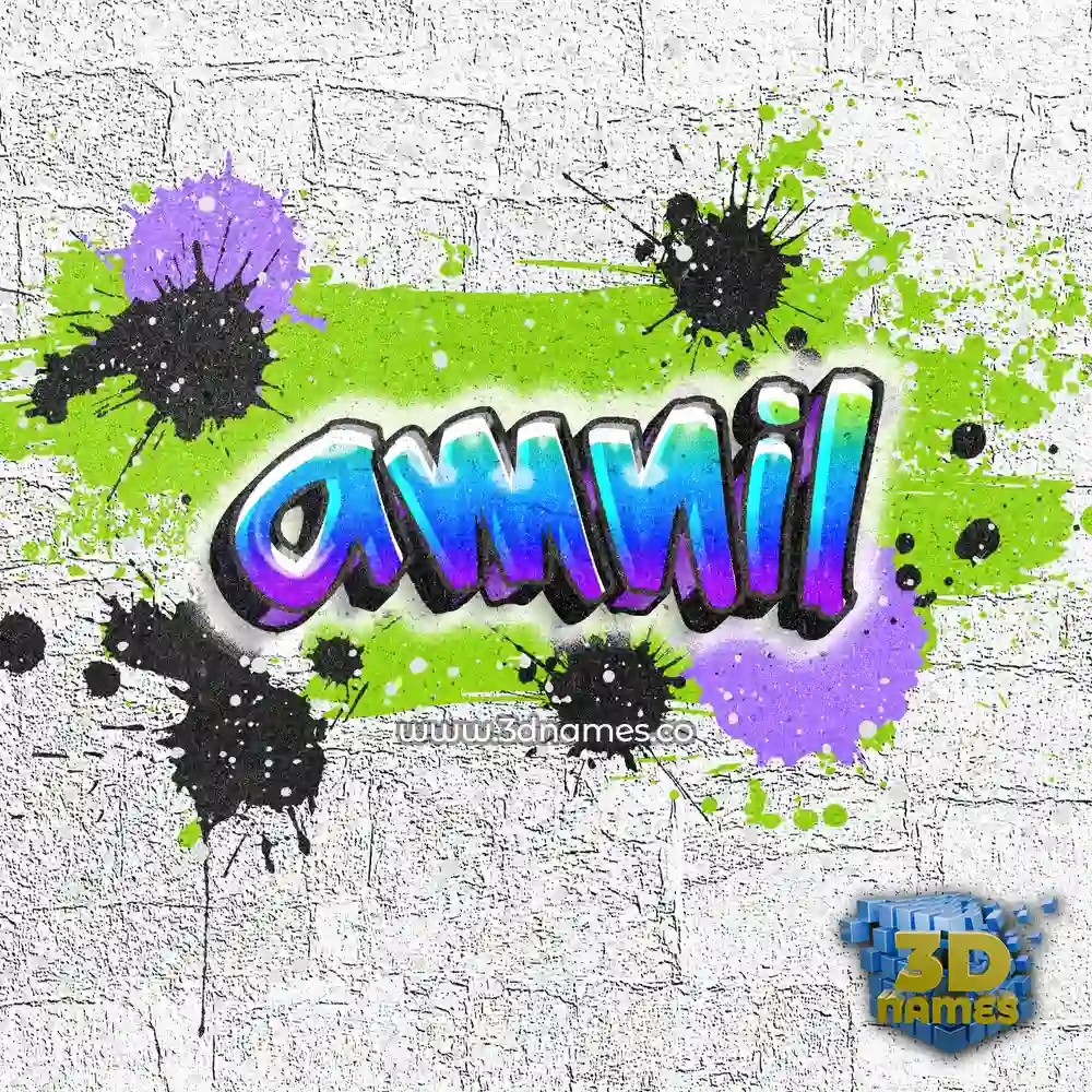 amnil in Graffiti Grunge style - 3D name wallpaper