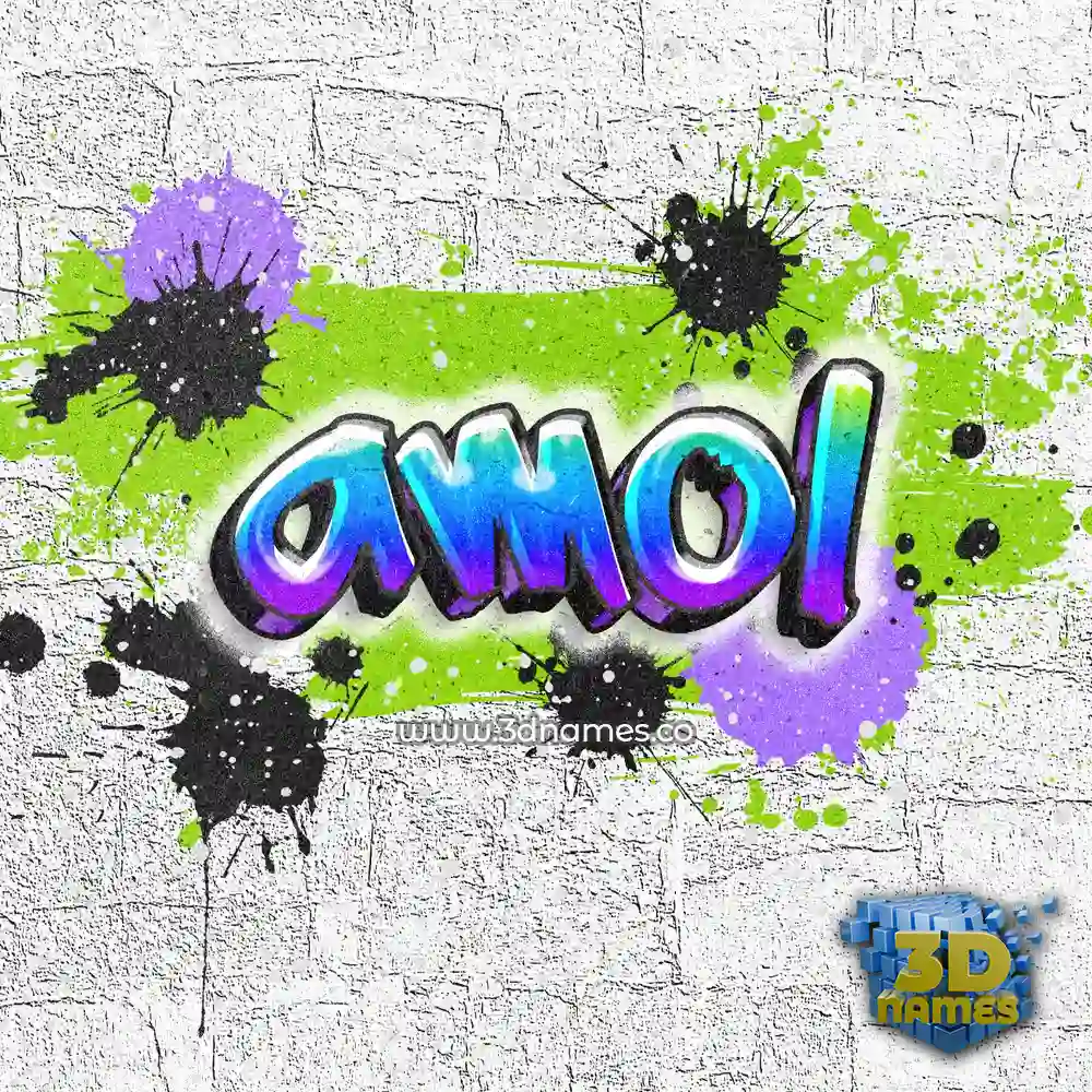 amol in Graffiti Grunge style - 3D name wallpaper