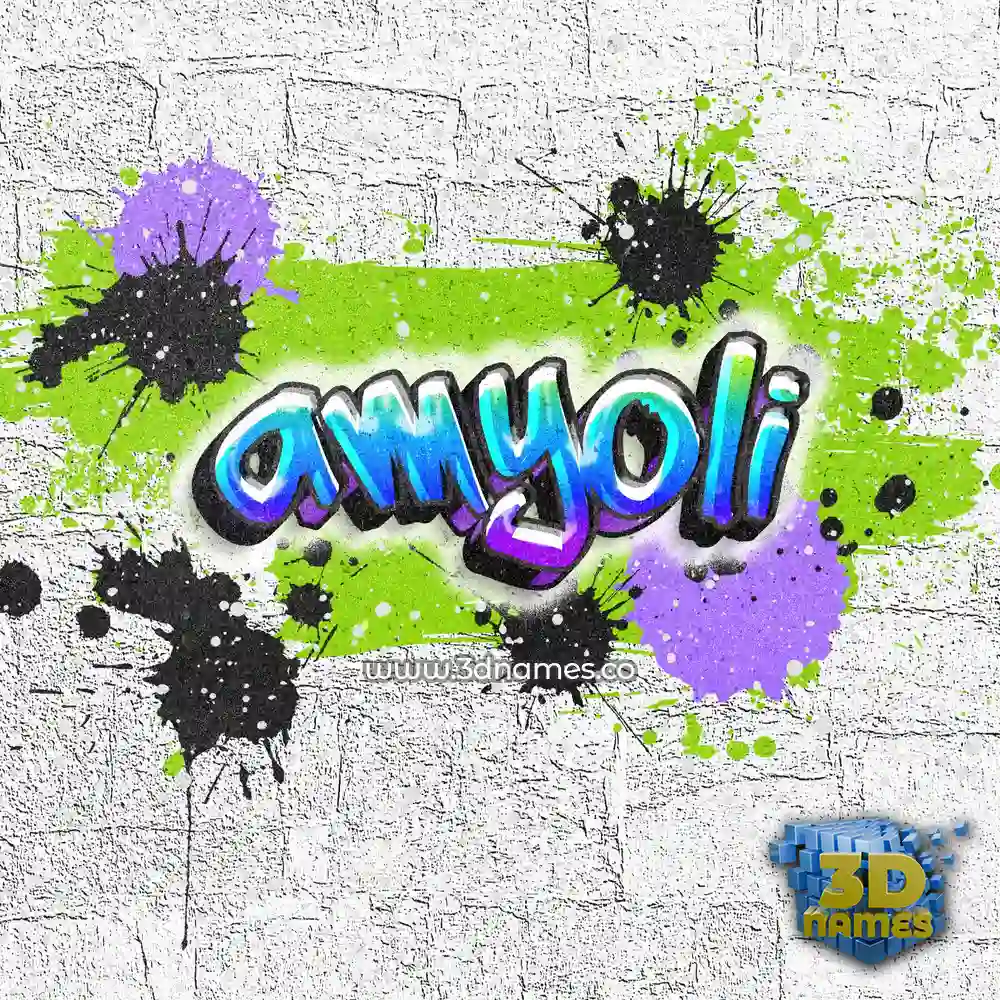 amyoli in Graffiti Grunge style - 3D name wallpaper