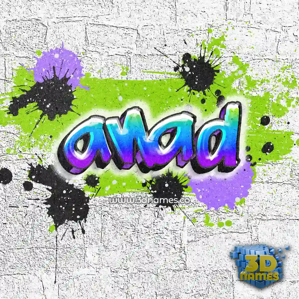 anad in Graffiti Grunge style - 3D name wallpaper