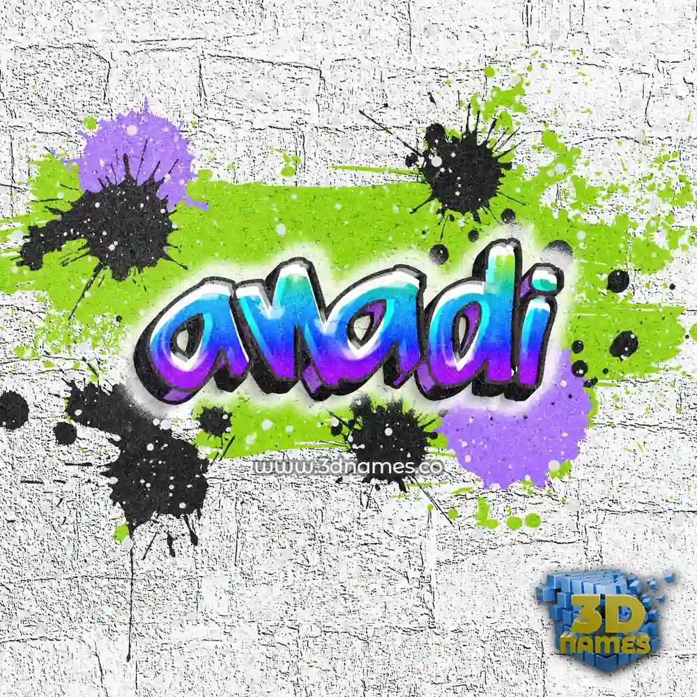 anadi in Graffiti Grunge style - 3D name wallpaper