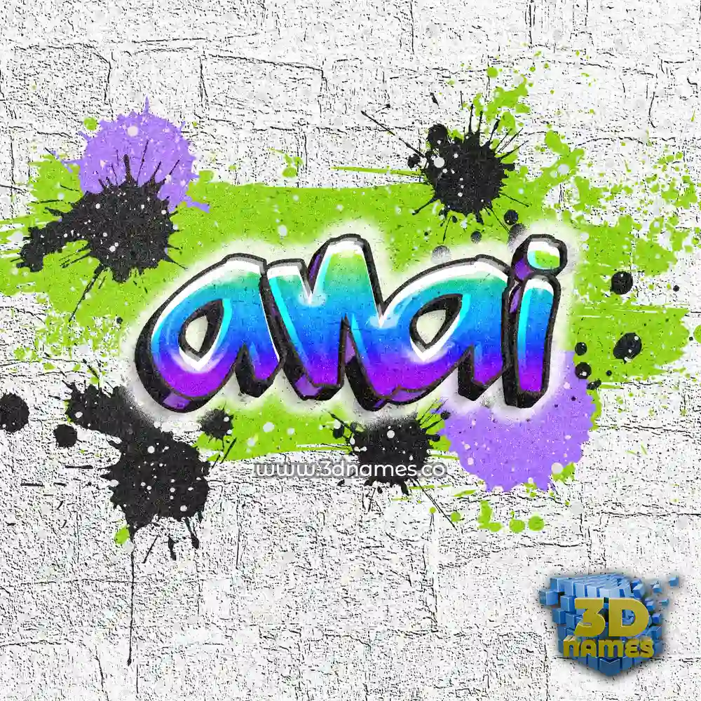 anai in Graffiti Grunge style - 3D name wallpaper