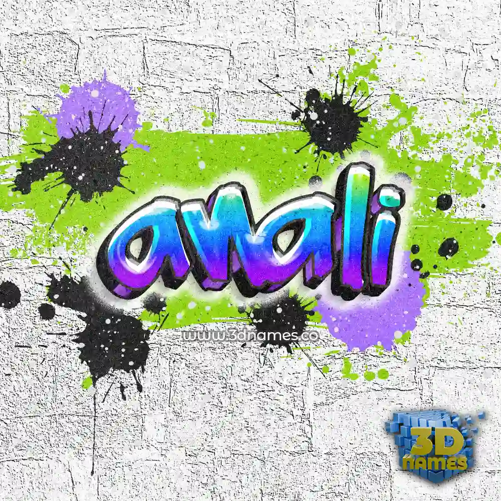anali in Graffiti Grunge style - 3D name wallpaper