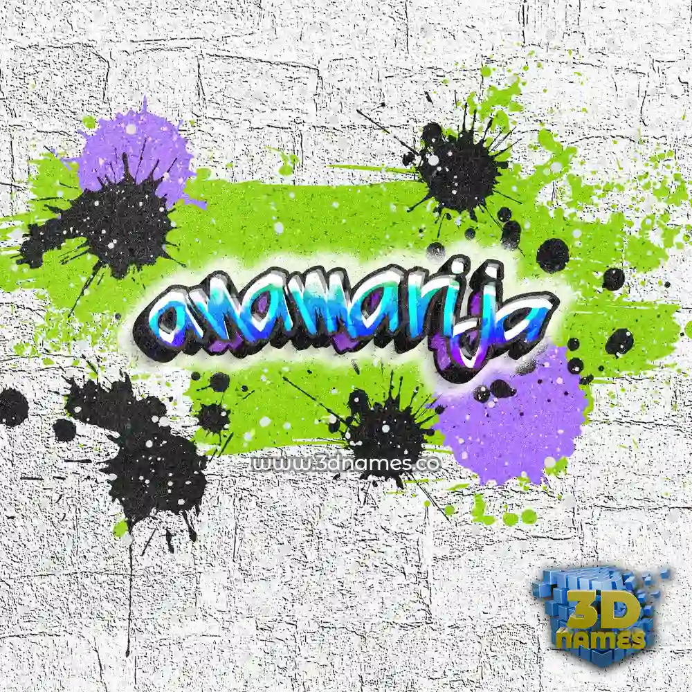 anamarija in Graffiti Grunge style - 3D name wallpaper