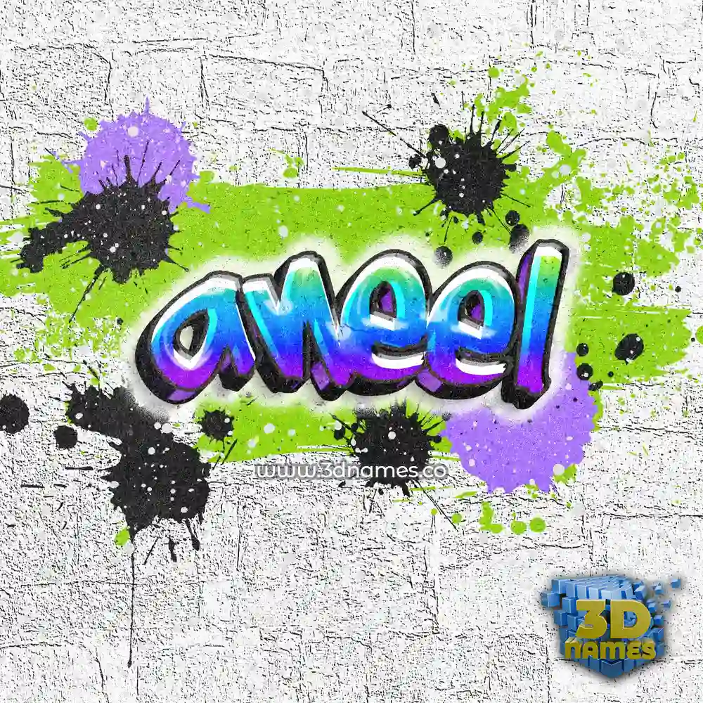 aneel in Graffiti Grunge style - 3D name wallpaper