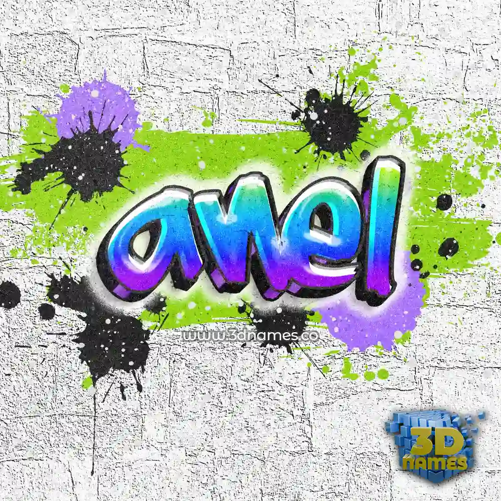 anel in Graffiti Grunge style - 3D name wallpaper