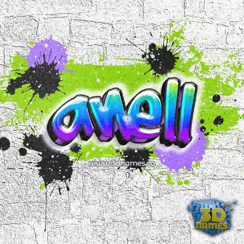 anell in Graffiti Grunge style - 3D name wallpaper