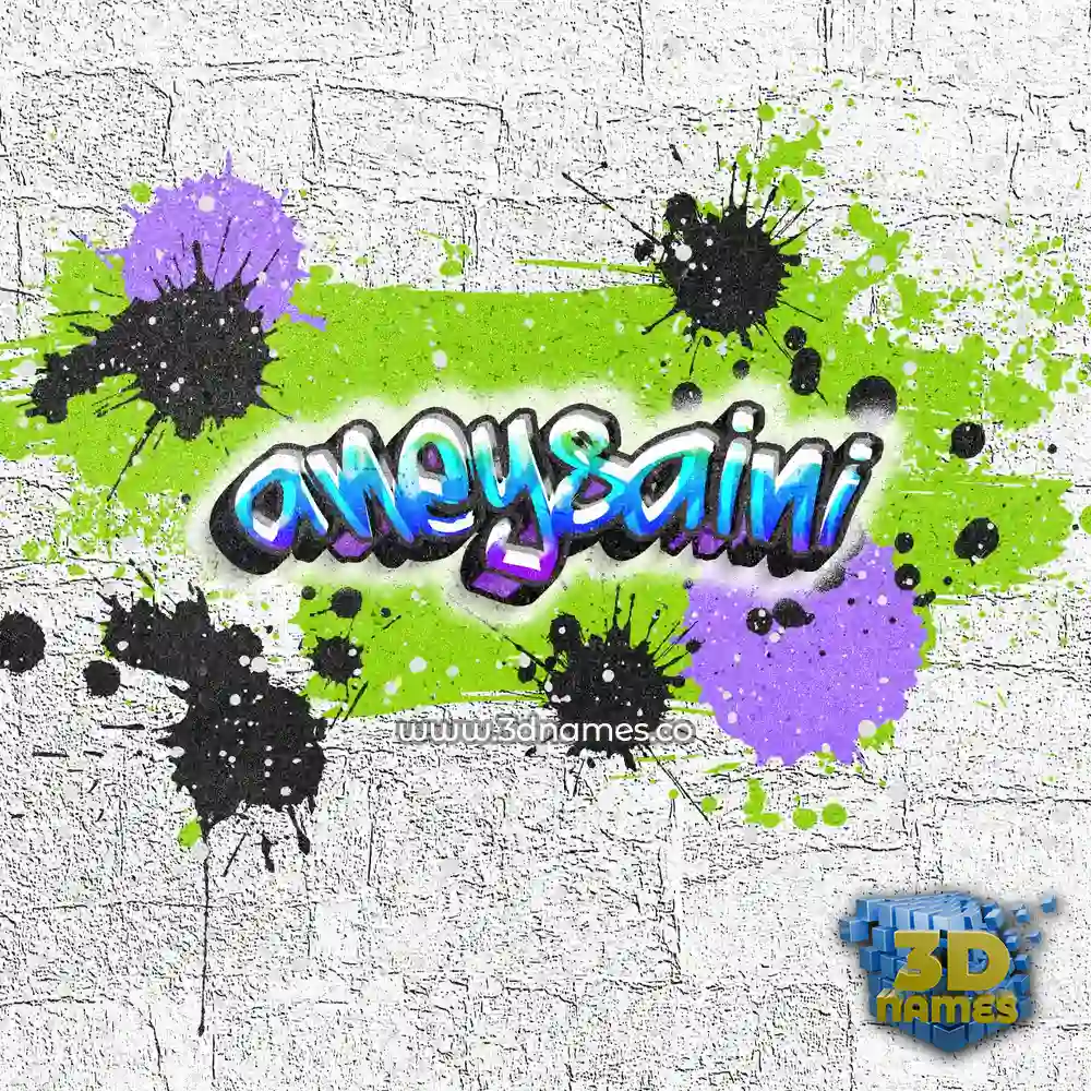 aneysaini in Graffiti Grunge style - 3D name wallpaper