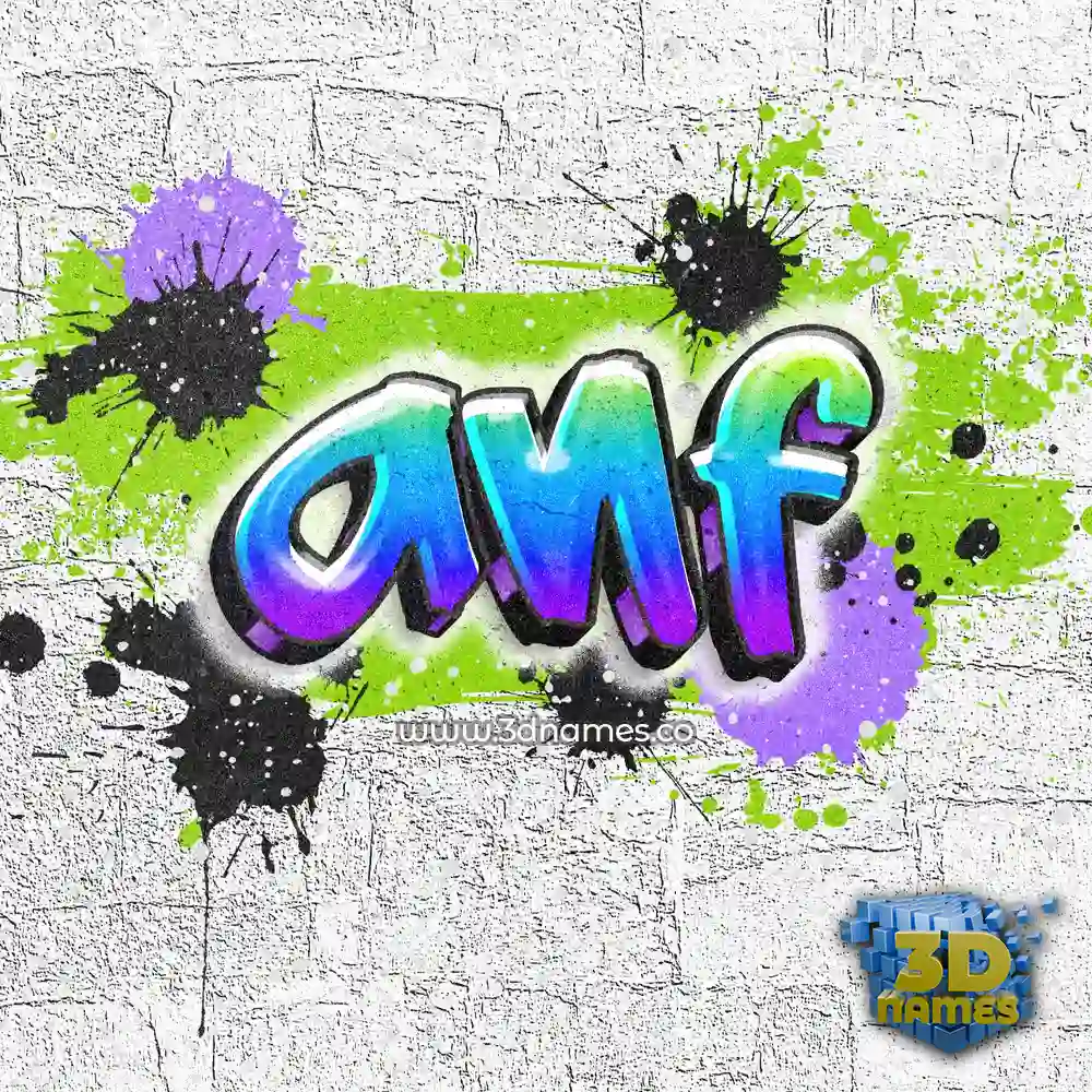 anf in Graffiti Grunge style - 3D name wallpaper