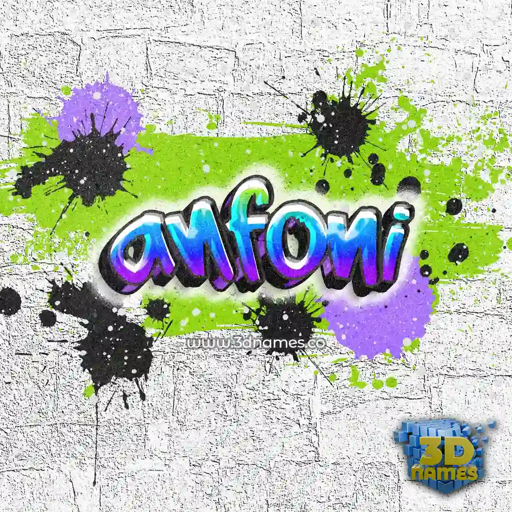 anfoni in Graffiti Grunge style - 3D name wallpaper
