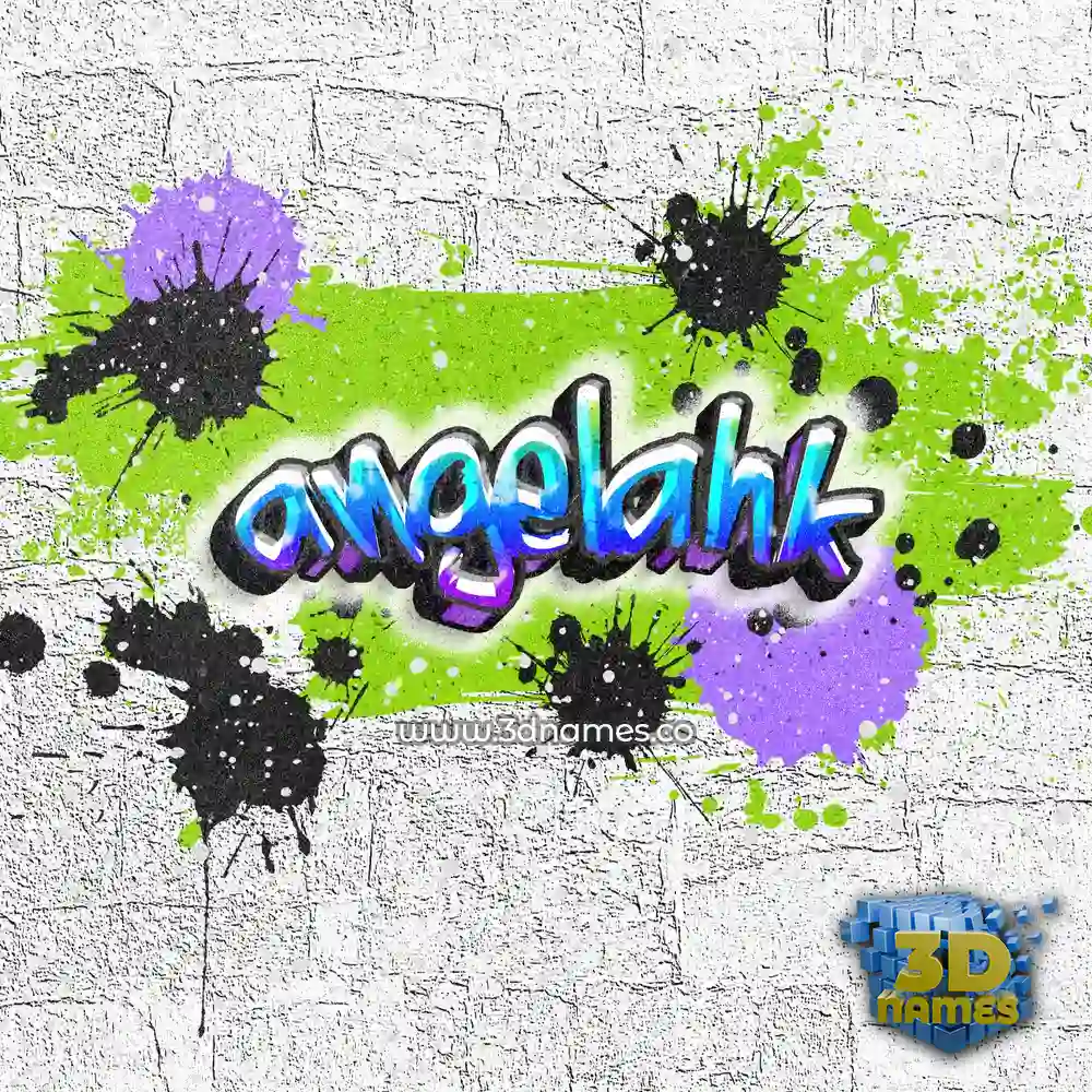 angelahk in Graffiti Grunge style - 3D name wallpaper
