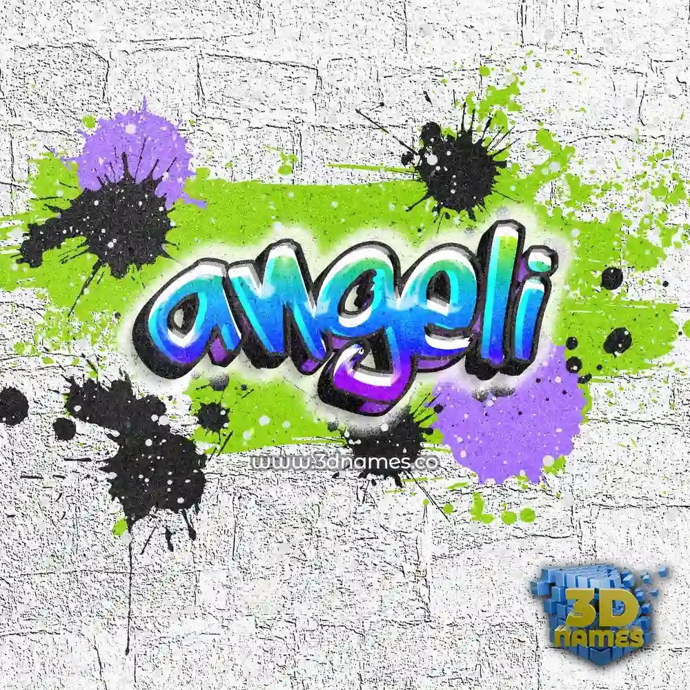 angeli in Graffiti Grunge style - 3D name wallpaper