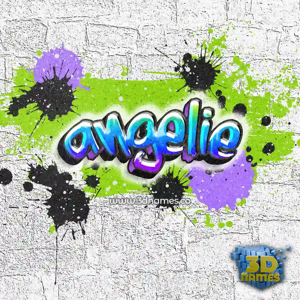 angelie in Graffiti Grunge style - 3D name wallpaper