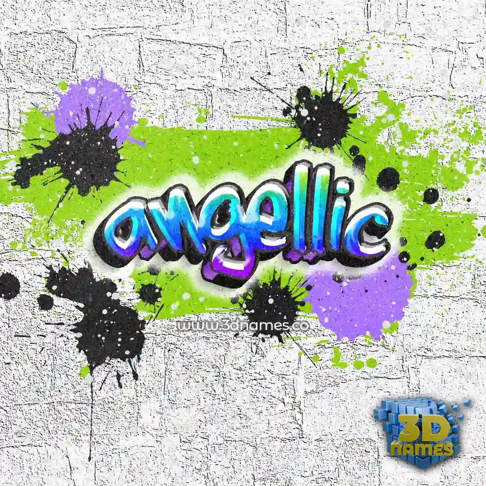 angellic in Graffiti Grunge style - 3D name wallpaper