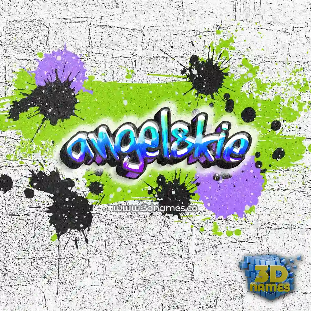 angelskie in Graffiti Grunge style - 3D name wallpaper