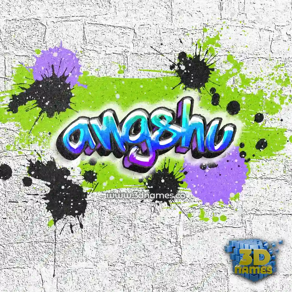 angshu in Graffiti Grunge style - 3D name wallpaper