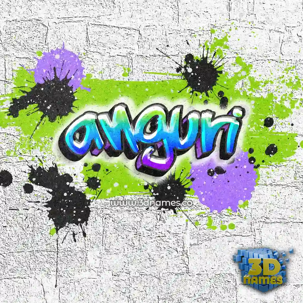 anguri in Graffiti Grunge style - 3D name wallpaper