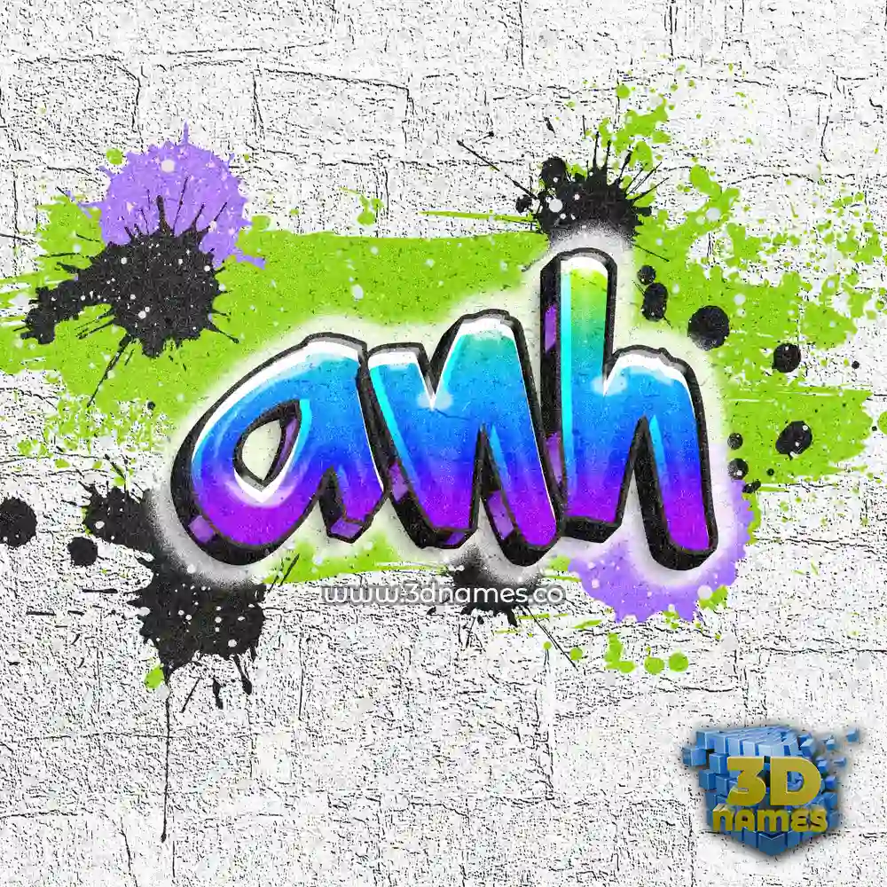 anh in Graffiti Grunge style - 3D name wallpaper