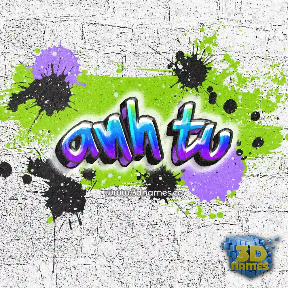 anh tu in Graffiti Grunge style - 3D name wallpaper