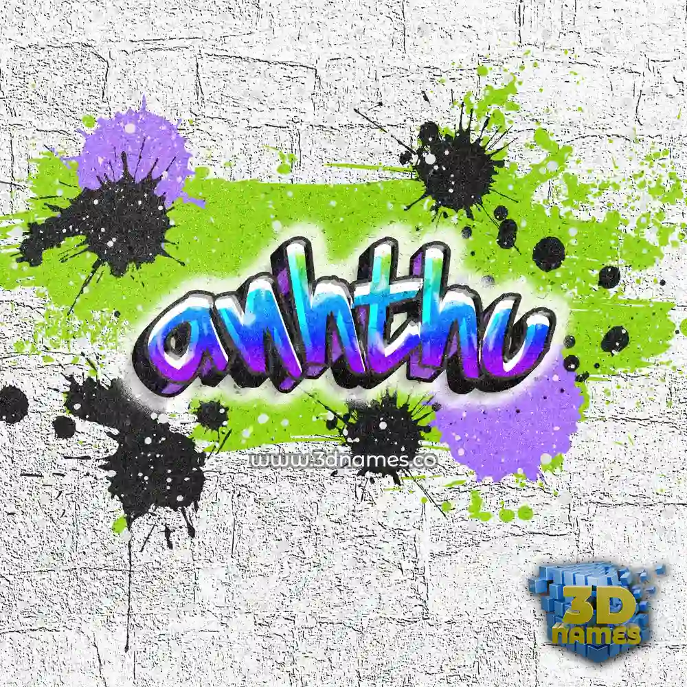 anhthu in Graffiti Grunge style - 3D name wallpaper