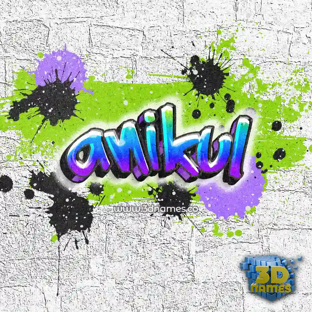 anikul in Graffiti Grunge style - 3D name wallpaper