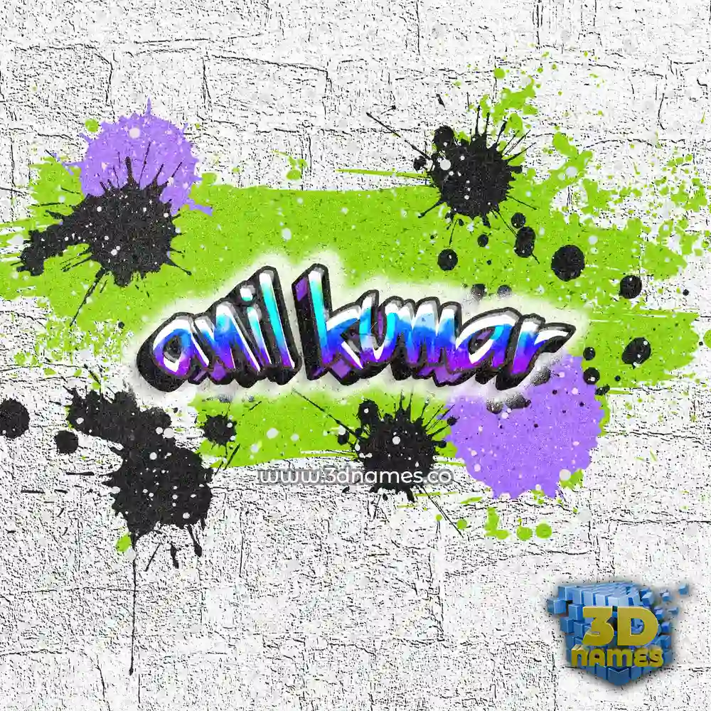 anil kumar in Graffiti Grunge style - 3D name wallpaper