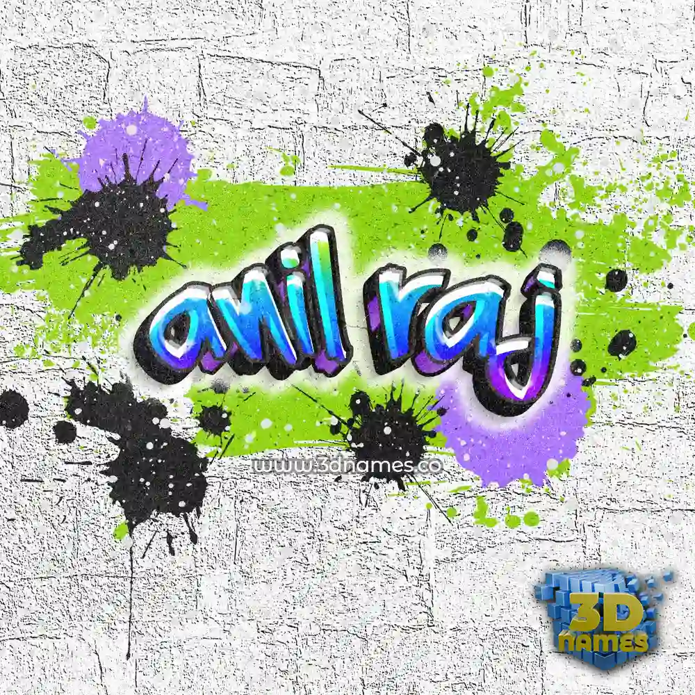 anil raj in Graffiti Grunge style - 3D name wallpaper