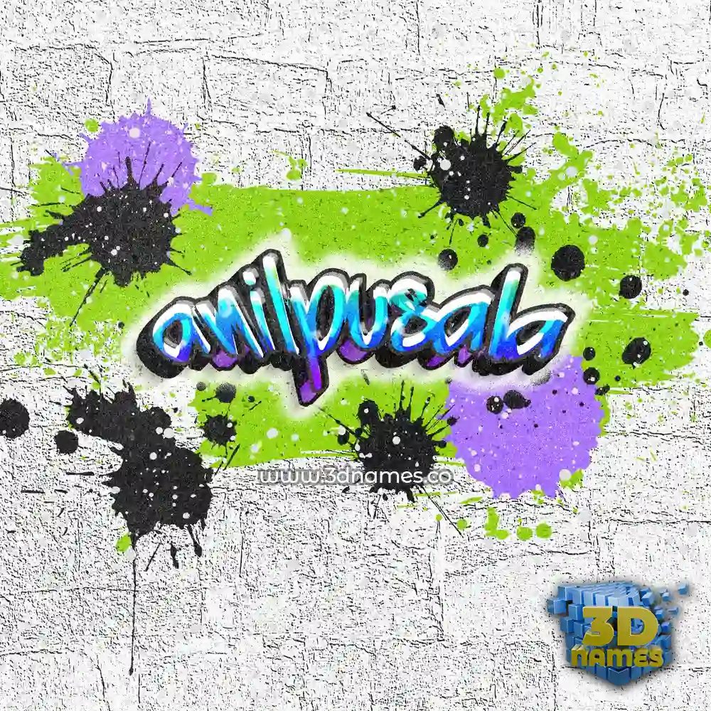 anilpusala in Graffiti Grunge style - 3D name wallpaper