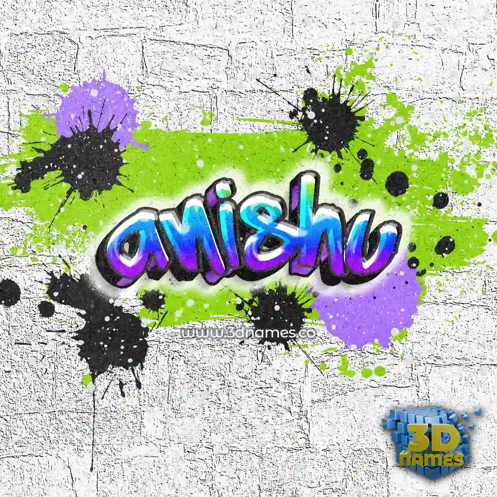 anishu in Graffiti Grunge style - 3D name wallpaper