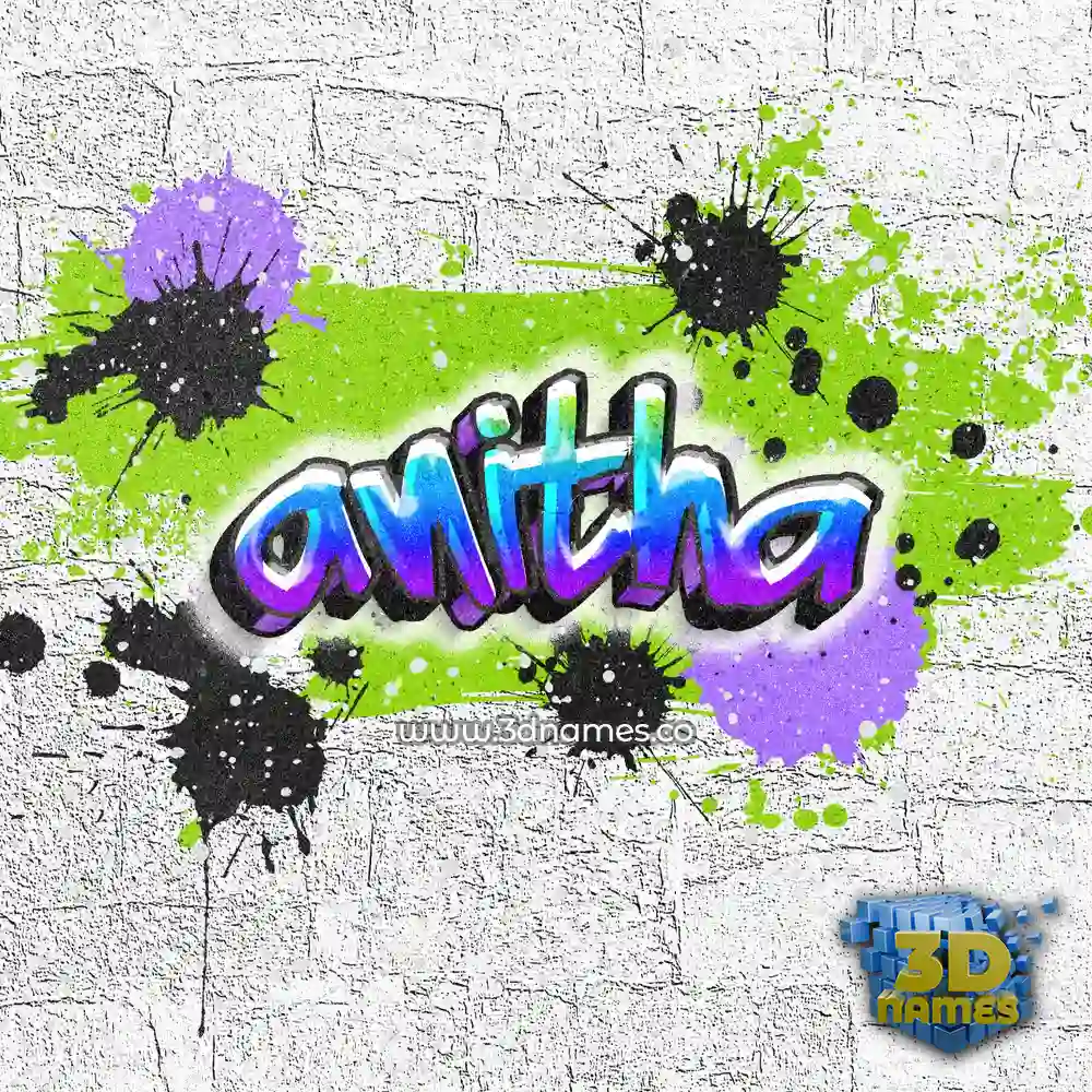 anitha in Graffiti Grunge style - 3D name wallpaper