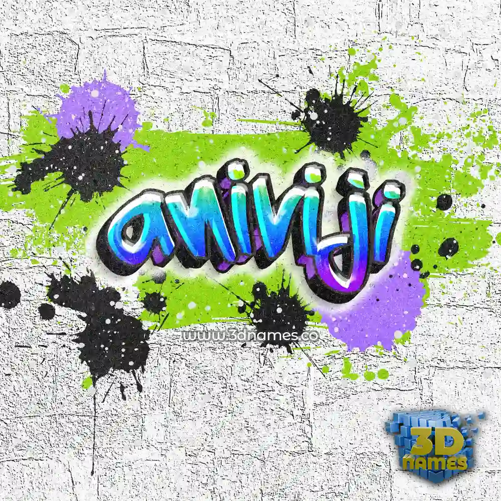 aniviji in Graffiti Grunge style - 3D name wallpaper