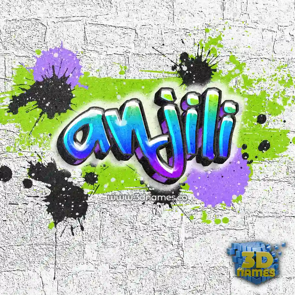 anjili in Graffiti Grunge style - 3D name wallpaper