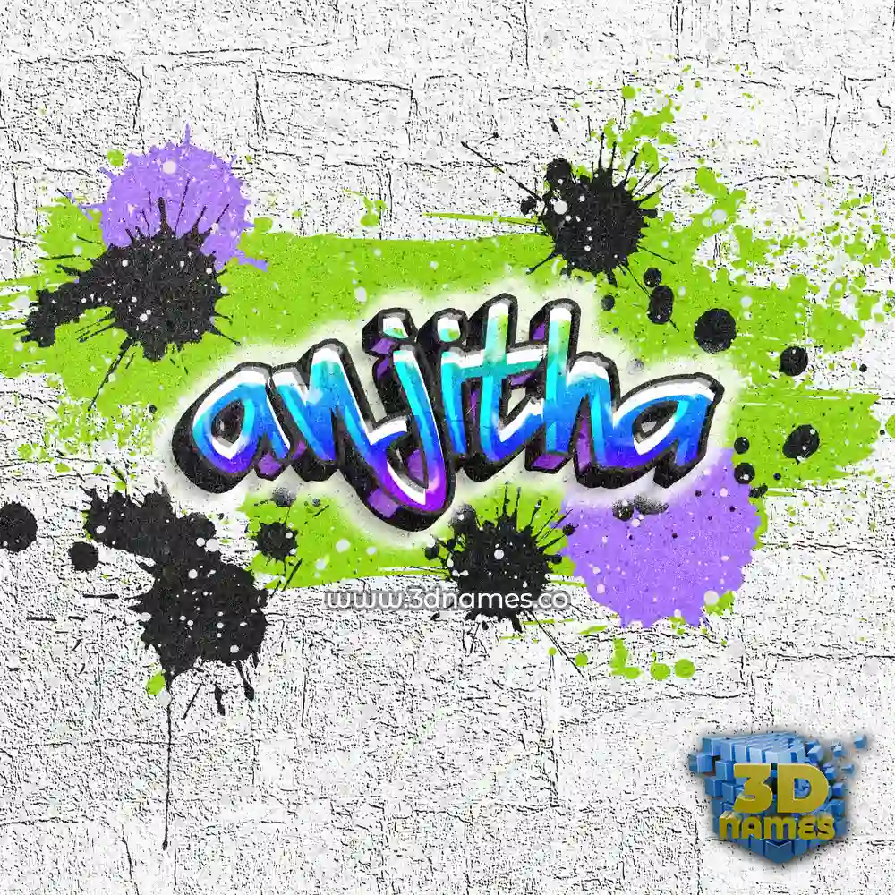 anjitha in Graffiti Grunge style - 3D name wallpaper