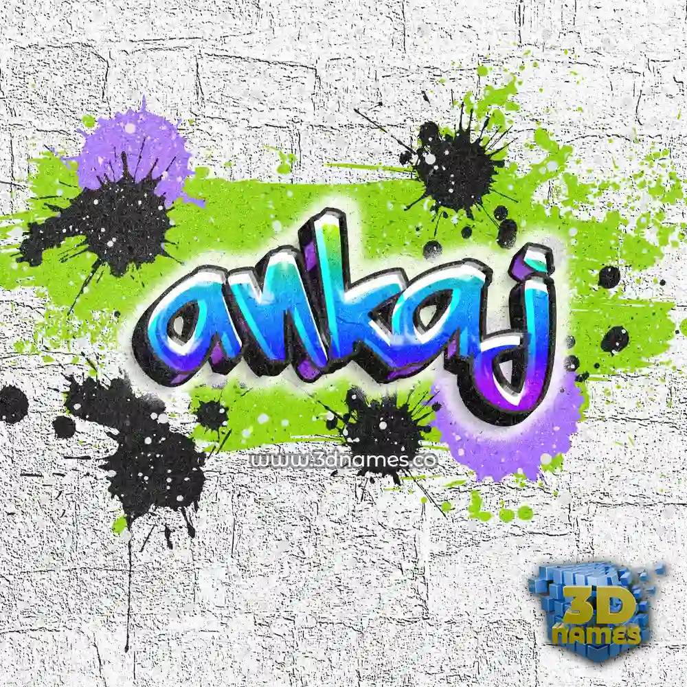 ankaj in Graffiti Grunge style - 3D name wallpaper