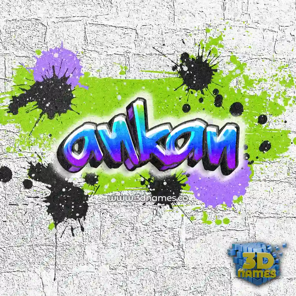ankan in Graffiti Grunge style - 3D name wallpaper