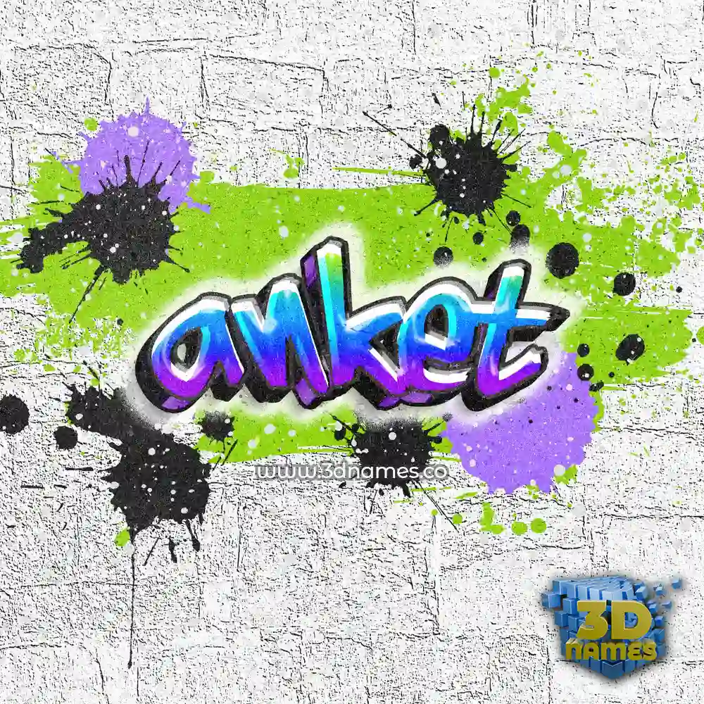 anket in Graffiti Grunge style - 3D name wallpaper