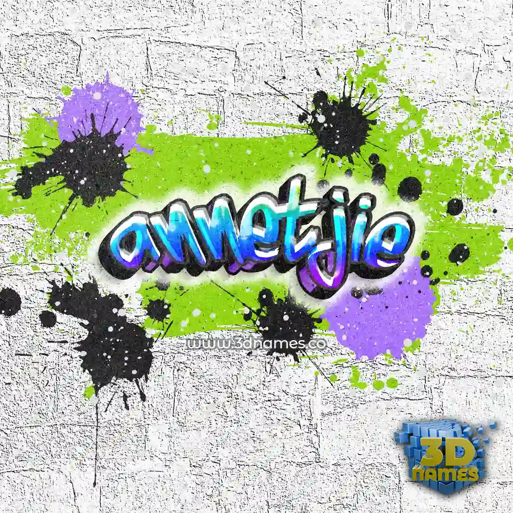 annetjie in Graffiti Grunge style - 3D name wallpaper